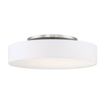 Load image into Gallery viewer, Manhattan LED Semi-Flush Mount Ceiling Light in Large/Brushed Nickel.
