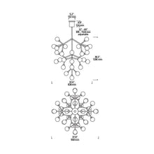 Load image into Gallery viewer, Mara Grande LED Chandelier - line drawing.
