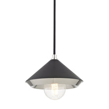 Load image into Gallery viewer, Marnie Pendant Light in Polished Nickel / Black/Small.
