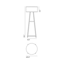 Load image into Gallery viewer, Cala 140 Outdoor LED Floor Lamp - line drawing.
