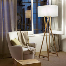 Load image into Gallery viewer, Cala LED Floor Lamp in living room.
