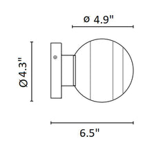 Load image into Gallery viewer, Dipping Light A2 LED Wall Light - line drawing.
