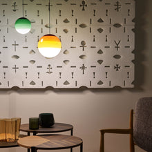 Load image into Gallery viewer, Dipping Light LED Pendant Light in living room.
