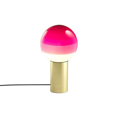 Dipping Light LED Table Lamp in Pink/Brushed Brass/Small.