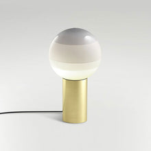 Load image into Gallery viewer, Dipping Light LED Table Lamp in Off White/Brushed Brass/Medium.
