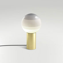 Load image into Gallery viewer, Dipping Light LED Table Lamp in Off White/Brushed Brass/Small.
