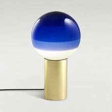 Load image into Gallery viewer, Dipping Light LED Table Lamp in Blue/Brushed Brass/Large.
