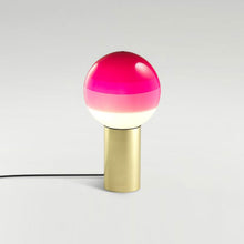 Load image into Gallery viewer, Dipping Light LED Table Lamp in Pink/Brushed Brass/Small.

