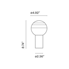 Load image into Gallery viewer, Dipping Light LED Table Lamp - line drawing.
