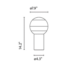 Load image into Gallery viewer, Dipping Light LED Table Lamp - line drawing.
