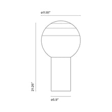 Load image into Gallery viewer, Dipping Light LED Table Lamp - line drawing.
