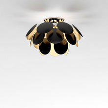Load image into Gallery viewer, Discoco LED Ceiling Light in Black/Gold/Small.
