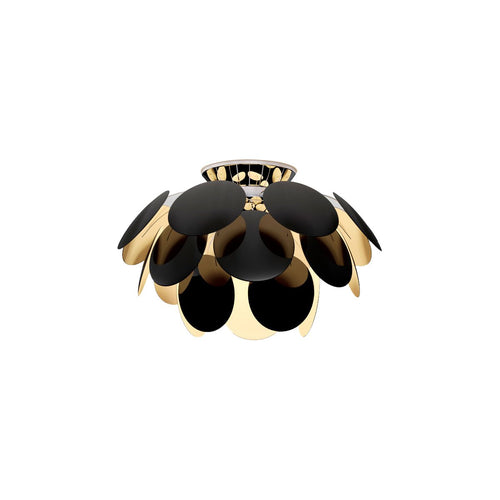 Discoco LED Ceiling Light in Black/Gold/Small.