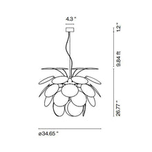 Load image into Gallery viewer, Discoco Pendant Light - line drawing.
