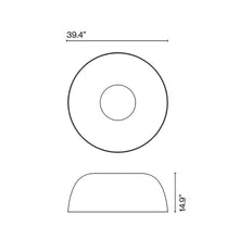 Load image into Gallery viewer, Djembe C 100 LED Flush Mount Ceiling Light - line drawing.
