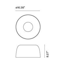 Load image into Gallery viewer, Djembe C 42 LED Flush Mount Ceiling Light - line drawing.
