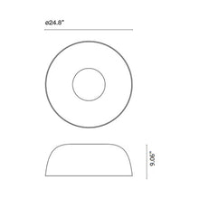 Load image into Gallery viewer, Djembe C 65 LED Flush Mount Ceiling Light - line drawing.

