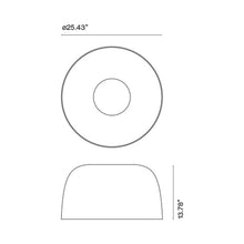 Load image into Gallery viewer, Djembe C 65 LED Flush Mount Ceiling Light - line drawing.
