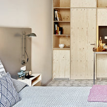 Load image into Gallery viewer, Funiculi A Wall Light in bedroom.
