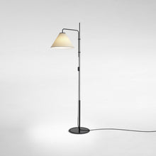Load image into Gallery viewer, Funiculi Floor Lamp with Fabric Shade in Detail.
