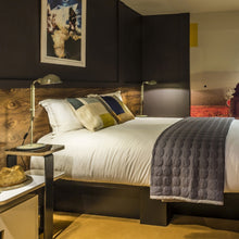 Load image into Gallery viewer, Funiculi S Table Lamp in bedroom.
