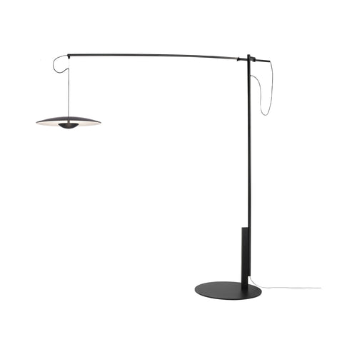 Ginger LED Floor Lamp in Wenge/White/Small.