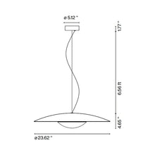 Load image into Gallery viewer, Ginger LED Pendant Light - line drawing.
