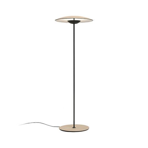 Ginger P LED Floor Lamp in Oak/White.