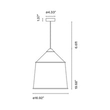 Load image into Gallery viewer, Jaima Outdoor LED Pendant Light - line drawing.

