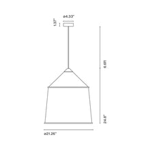Load image into Gallery viewer, Jaima Outdoor LED Pendant Light - line drawing.
