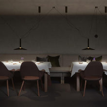 Load image into Gallery viewer, Milana Counterweight LED Pendant Light in dining room.
