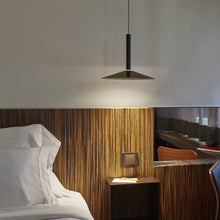 Load image into Gallery viewer, Milana PED LED Pendant Light in bedroom.
