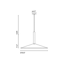 Load image into Gallery viewer, Milana PED LED Pendant Light - line drawing.
