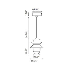 Load image into Gallery viewer, Santorini Outdoor Pedant Light - line drawing.
