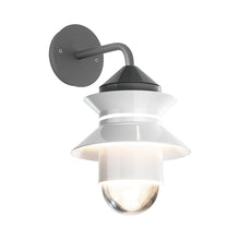 Load image into Gallery viewer, Santorini Outdoor LED Wall Light in White.
