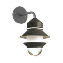 Load image into Gallery viewer, Santorini Outdoor LED Wall Light in Grey.
