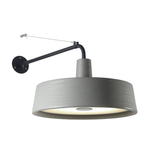 Soho Outdoor LED Wall Light in Stone Grey/Large.