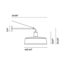Load image into Gallery viewer, Soho Outdoor LED Wall Light - line drawing.
