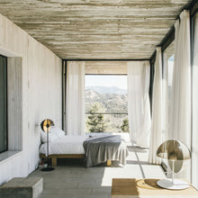 Load image into Gallery viewer, Theia P LED Floor Lamp in bedroom.
