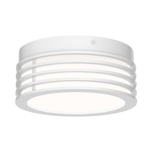 Load image into Gallery viewer, Marue™ Outdoor LED Semi Flush Mount Ceiling Light in Small/Round/Textured White.
