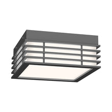 Load image into Gallery viewer, Marue™ Outdoor LED Semi Flush Mount Ceiling Light in Small/Square/Textured Gray.
