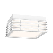 Load image into Gallery viewer, Marue™ Outdoor LED Semi Flush Mount Ceiling Light in Small/Square/Textured White.
