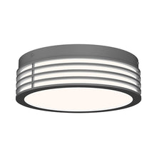 Load image into Gallery viewer, Marue™ Outdoor LED Semi Flush Mount Ceiling Light in Medium/Round/Textured Gray.

