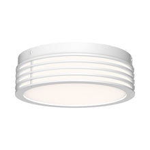 Load image into Gallery viewer, Marue™ Outdoor LED Semi Flush Mount Ceiling Light in Medium/Round/Textured White.
