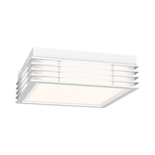 Load image into Gallery viewer, Marue™ Outdoor LED Semi Flush Mount Ceiling Light in Medium/Square/Textured White.
