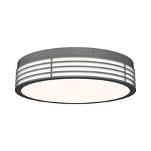 Load image into Gallery viewer, Marue™ Outdoor LED Semi Flush Mount Ceiling Light in Large/Round/Textured Gray.
