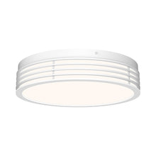 Load image into Gallery viewer, Marue™ Outdoor LED Semi Flush Mount Ceiling Light in Large/Round/Textured White.
