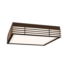 Load image into Gallery viewer, Marue™ Outdoor LED Semi Flush Mount Ceiling Light in Large/Square/Textured Bronze.
