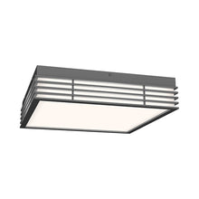 Load image into Gallery viewer, Marue™ Outdoor LED Semi Flush Mount Ceiling Light in Large/Square/Textured Gray.
