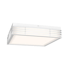 Load image into Gallery viewer, Marue™ Outdoor LED Semi Flush Mount Ceiling Light in Large/Square/Textured White.
